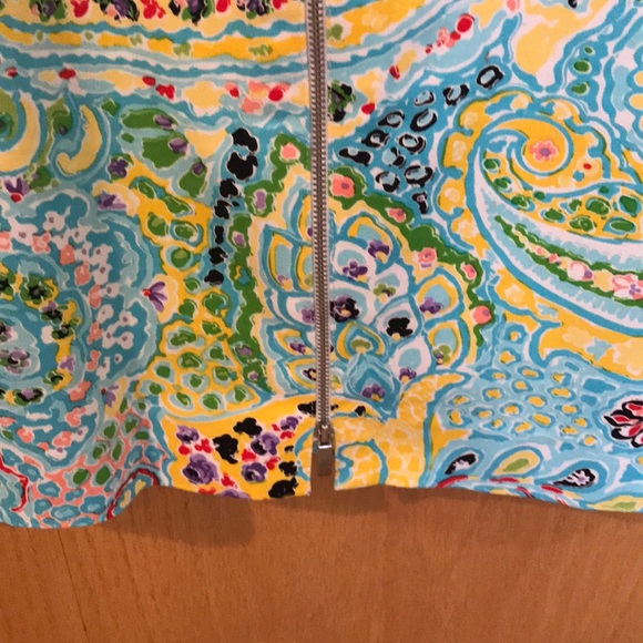 Carlisle Paisley Print Stretch Cotton Skirt Sz 6 - Picture 4 of 7